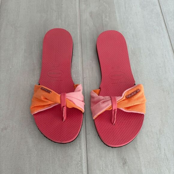 Women's Havaianas You St Tropez Basic Sandals Orange Pink US 7/8 W EUR 39/40 - Picture 2 of 5